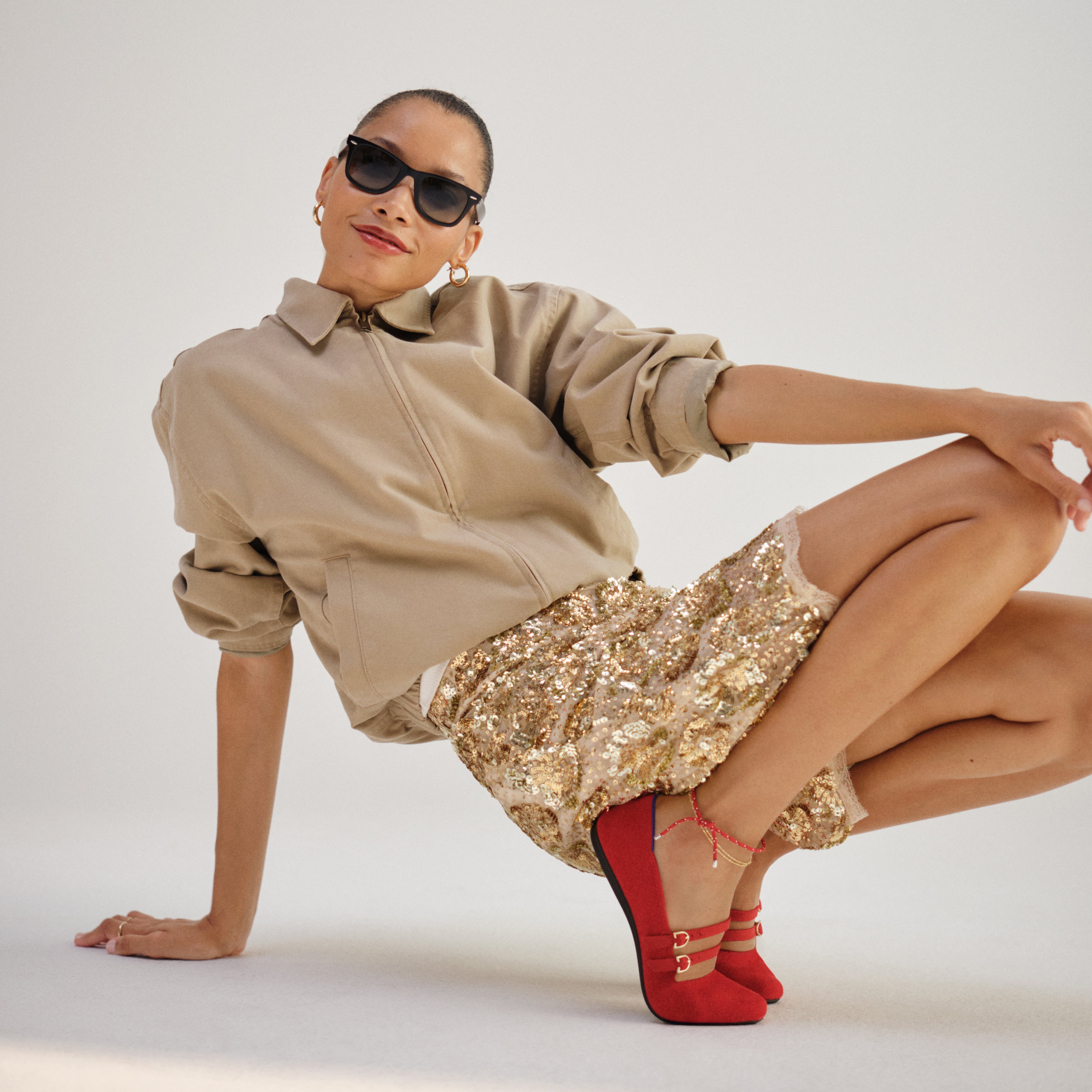 The ReVelvet™ Double Buckle Mary Jane - ReVelvet™ Red Crisp