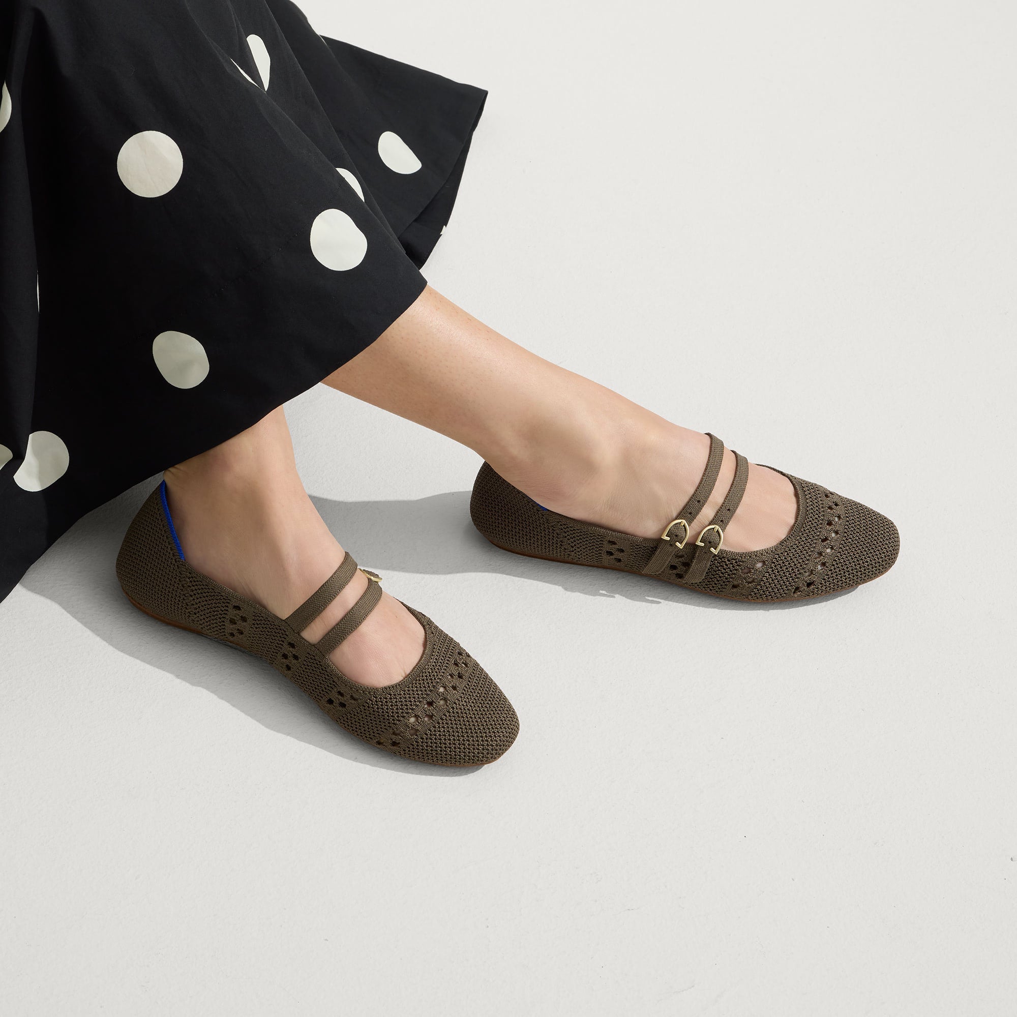 The Double Buckle Mary Jane - Safari Crochet