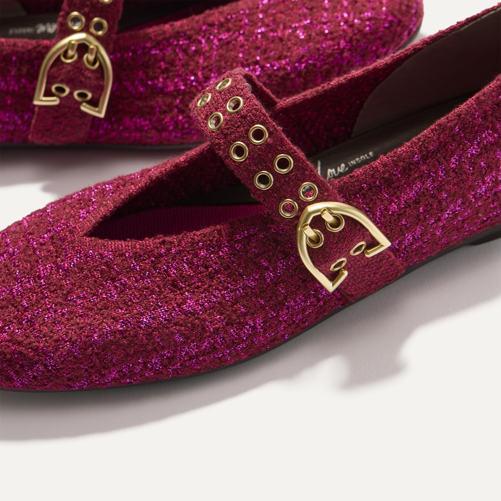 The Max Buckle Mary Jane - Berry Tweed